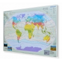 Świat strefy klimatyczne 200x150cm. Mapa w ramie aluminiowej.