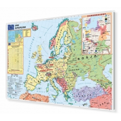 Unia Europejska - strefa Schengen 160x110cm. Mapa w ramie aluminiowej.