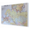 Europa, Azja - sieci kolejowe 140x98cm. Mapa magnetyczna.