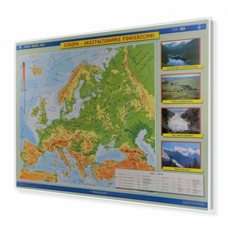 Europa fizyczna 160x120cm. Mapa magnetyczna.