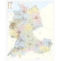 Niemcy, Austria, Szwajcaria Kodowa 110x140cm. Mapa ścienna.