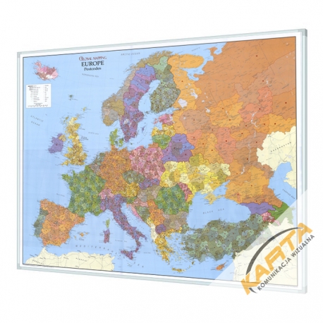 Europa Kodowa 1:4,2 mln. 134x100 cm. Mapa magnetyczna.