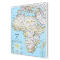 Afryka 96x118 cm. Mapa w ramie aluminiowej.
