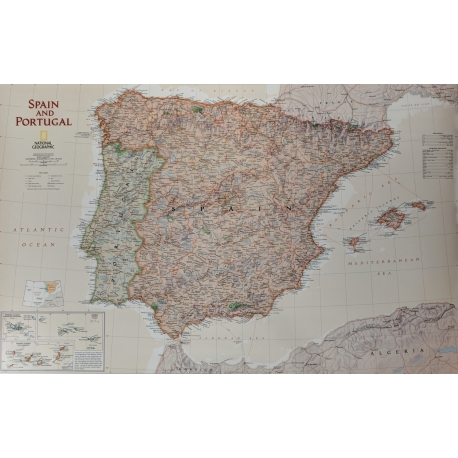 Hiszpania i Portugalia exclusive 86x57cm. Mapa ścienna.