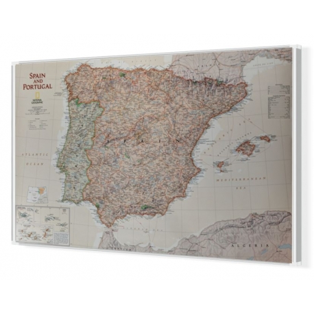 Hiszpania i Portugalia exclusive 86x57cm. Mapa magnetyczna.