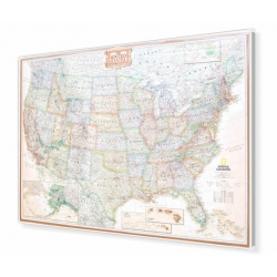 Stany Zjednoczone/USA ekskluzywna 180x122 cm. Mapa do wpinania.