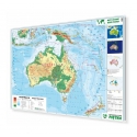Australia fizyczna 148x98cm. Mapa w ramie aluminiowej.