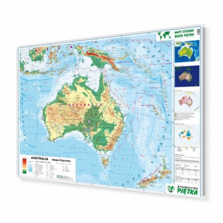 Australia fizyczna 148x98cm. Mapa magnetyczna.