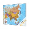 Azja Polityczna 118x98cm. Mapa w ramie aluminiowej.