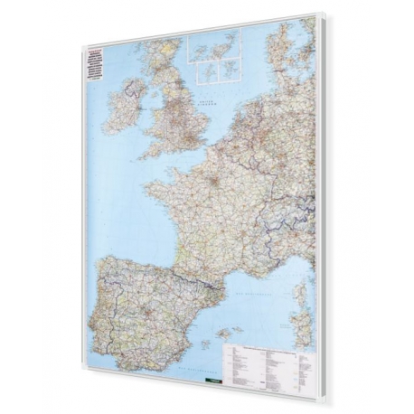 MAG Europa Zach.drogowa1:2mln.F&B Mapa magnetyczna 96x124cm