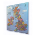Wyspy Brytyjskie/Wielka Brytania i Irlandia administracyjno-drogowa 96x111cm. Mapa w ramie aluminiowej.