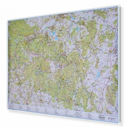 Karkonosze Polskie i Czeskie 154x110cm. Mapa w ramie aluminiowej.