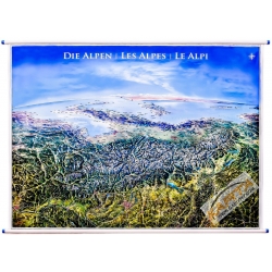 Alpy Panorama 140x95cm. Mapa ścienna.