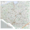Polska samochodowa (drogowa) 152x136cm. Mapa ścienna.
