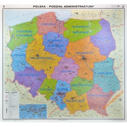 Polska administracyjna 164x148cm. Mapa ścienna.