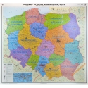 Polska administracyjna 164x148cm. Mapa ścienna.