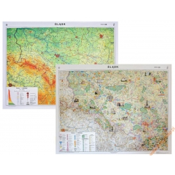 Śląsk ogólnogeograficzna/krajobrazowa 160x120cm. Mapa ścienna dwustronna.