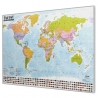 Świat Polityczny 138x95cm. Mapa w ramie aluminiowej.