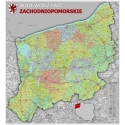 Zachodniopomorskie administracyjno-drogowa  104x105cm. Mapa ścienna.