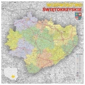 Świętokrzyskie administracyjno-drogowa 104x98cm. Mapa ścienna.