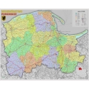 Pomorskie administracyjno-drogowa 114x94cm. Mapa ścienna.
