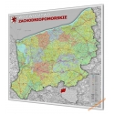 Zachodniopomorskie administracyjno-drogowa 98x105cm. Mapa magnetyczna.