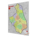 Podlaskie administracyjno-drogowa 100x130 cm. Mapa w ramie aluminiowej.