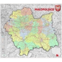 Małopolskie adminstracyjno-drogowa 104x86cm. Mapa ścienna.