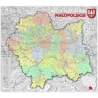 Małopolskie adminstracyjno-drogowa 104x122cm. Mapa ścienna.