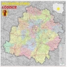 Łódzkie administracyjno-drogowa 105x122cm. Mapa ścienna