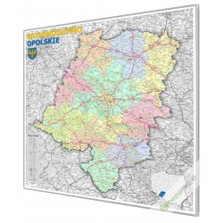 Opolskie administracyjno-drogowa 104x122cm. Mapa do wpinania.