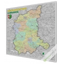 Lubuskie administracyjno-drogowa 100x118 cm. Mapa w ramie aluminiowej.