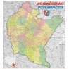 Podkarpackie administracyjno-drogowa 105x120cm. Mapa ścienna.