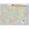Warmińsko-Mazurskie administracyjno-drogowa 120x100 cm. Mapa ścienna.