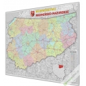 Warmińsko-Mazurskie administracyjno-drogowa 128x90cm. Mapa do wpinania.