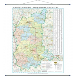 Mapa woj. Lubuskie 90x115cm.Mapa scienna