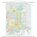 Lubuskie administracyjno-drogowa 90x115 cm. Mapa scienna.