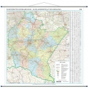 Podkarpackie administracyjno-drogowa 116x112cm. Mapa ścienna.