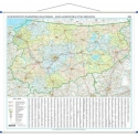 Warmińsko-Mazurskie administracyjno-drogowa 148x120cm. Mapa ścienna.