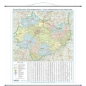 Świętokrzyskie administracyjno-drogowa 93x105cm. Mapa ścienna.