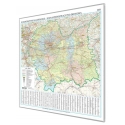 Małopolskie administracyjno-drogowa 102x102cm. Mapa magnetyczna.