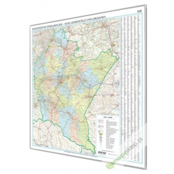 Podkarpackie administracyjno-drogowa 112x112cm. Mapa magnetyczna.