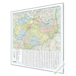 Świętokrzyskie administracyjno-drogowa 88,5x105cm. Mapa magnetyczna