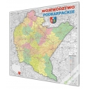 Podkarpackie administracyjno-drogowa 100x100cm. Mapa magnetyczna.