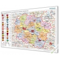 Kujawsko-Pomorskie administracyjna 150x120cm. Mapa do wpinania.