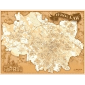 Wrocław - plan miasta stylizowany 140x105cm. Mapa ścienna.