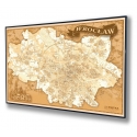 Wrocław-plan miasta stylizowany 140x100cm. Mapa do wpinania.