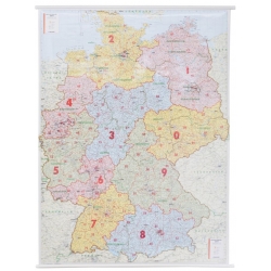 Niemcy kodowe 130x170 cm. Mapa ścienna.