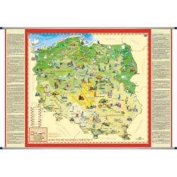 Polska ścienna dla dzieci 140x100cm.Mapa ścienna