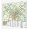 Wrocław - plan miasta 139x134cm. Mapa w ramie aluminiowej.